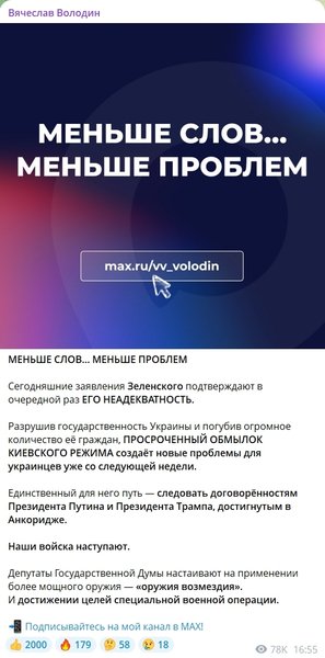 володин пост