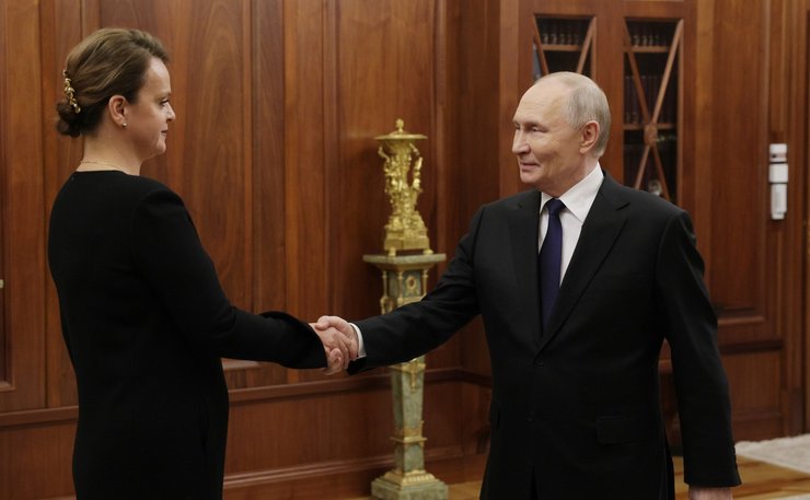 Встреча Путина с заместителем министра обороны Анной Цивилевой