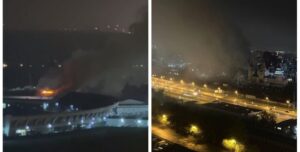 В Москве загорелось здание Измайловского Кремля (видео)»>